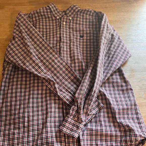 Cinch Button Down Western Shirt Men's L Red/black Plaid Cowboy Rodeo - Picture 2 of 4